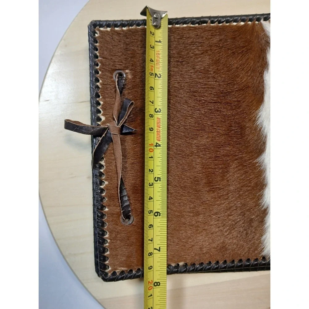 Vintage Argentine Cowhide Photo Album – Handmade Hair-on-Hide & Leather – Gaucho